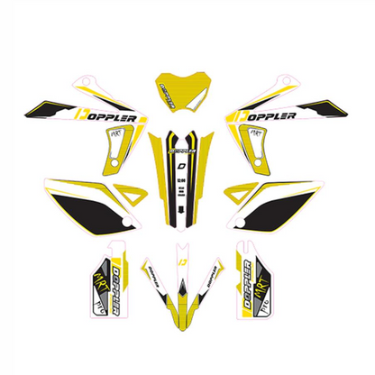 Kit pegatinas Doppler Rieju MRT / MRT Pro - Blanco/Negro/Amarillo 501141