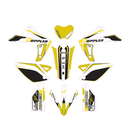 Kit pegatinas Doppler Rieju MRT / MRT Pro - Blanco/Negro/Amarillo 501141
