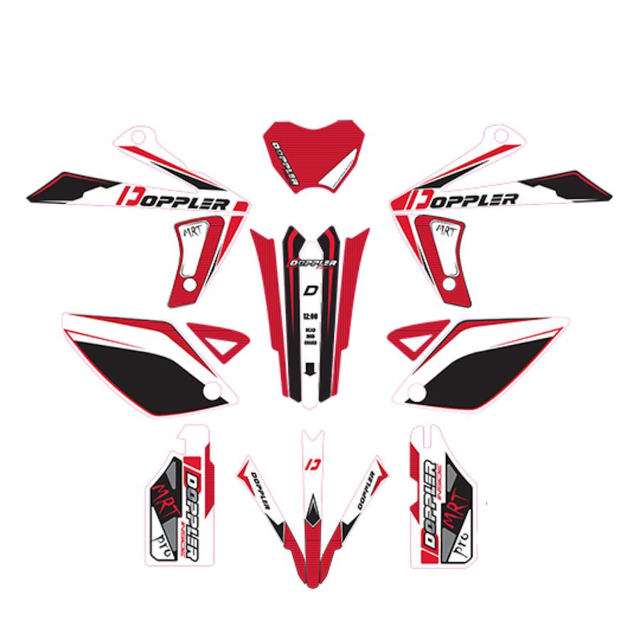 Kit pegatinas Doppler Rieju MRT / MRT Pro - Blanco/Negro/Rojo 501144