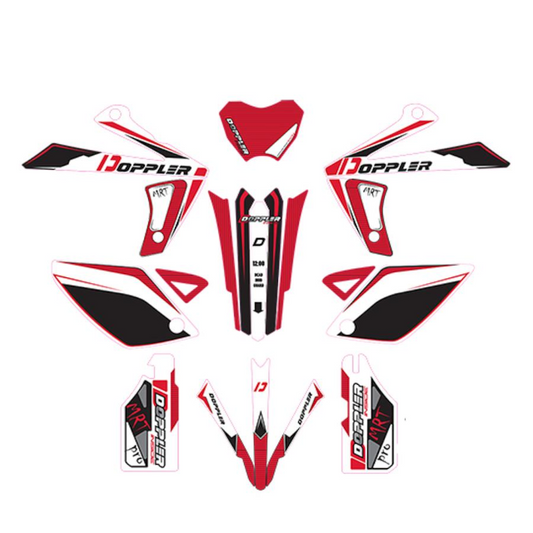 Kit pegatinas Doppler Rieju MRT / MRT Pro - Blanco/Negro/Rojo 501144