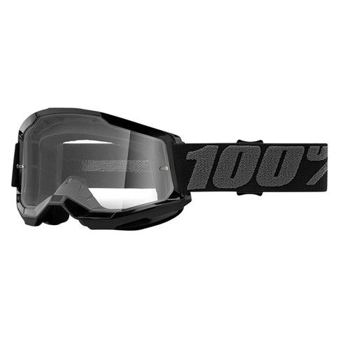 Óculos off-road 100% Strata 2 preto - lente transparente