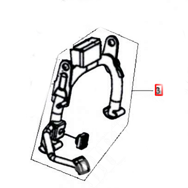 Caballete central SYM HD 125 07-10 5050AHHA000