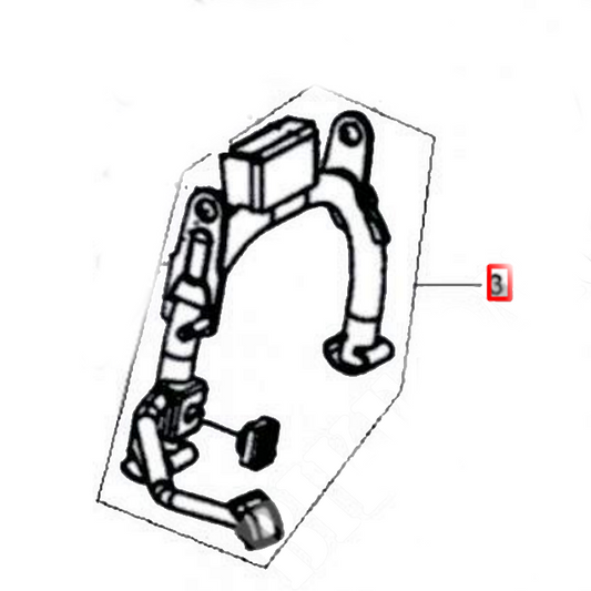 Caballete central SYM HD 125 07-10 5050AHHA000