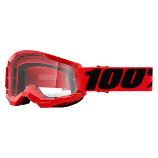 Gafas Offroad 100% Strata 2 Infantil rojo - cristal transparente 50031-00004