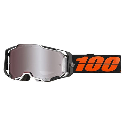 Gafas Offroad 100% Armega Blacktail - cristal espejo plata
