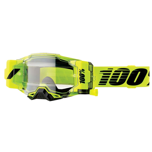 Offroad goggles 100% Armega Forecast Nuclear Citrus - Transparent Crystal