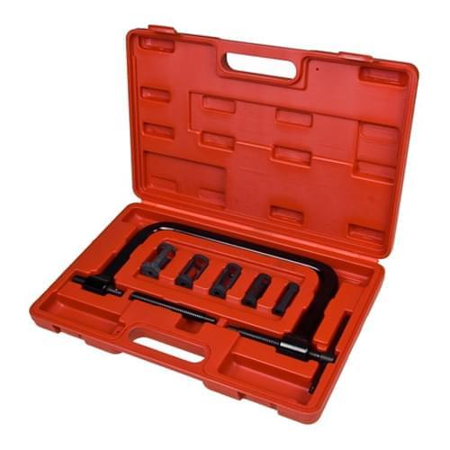 Cylinder head valve spring compressor for 4-stroke engines