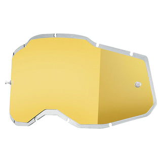 Cristal Recambio Inyectado gafas Offroad 100% Generation 2 Espejo Dorado