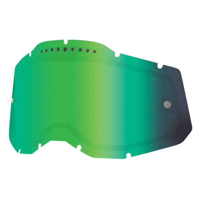Cristal Recambio Doble Ventilado gafas Offroad 100% Generation 2 Espejo Verde 59083-00005