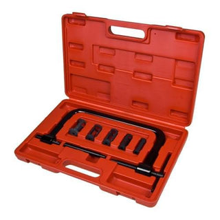 Cylinder head valve spring compressor for 4-stroke engines