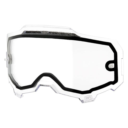 Crystal double-ventilated Offroad 100% Armega goggles - transparent