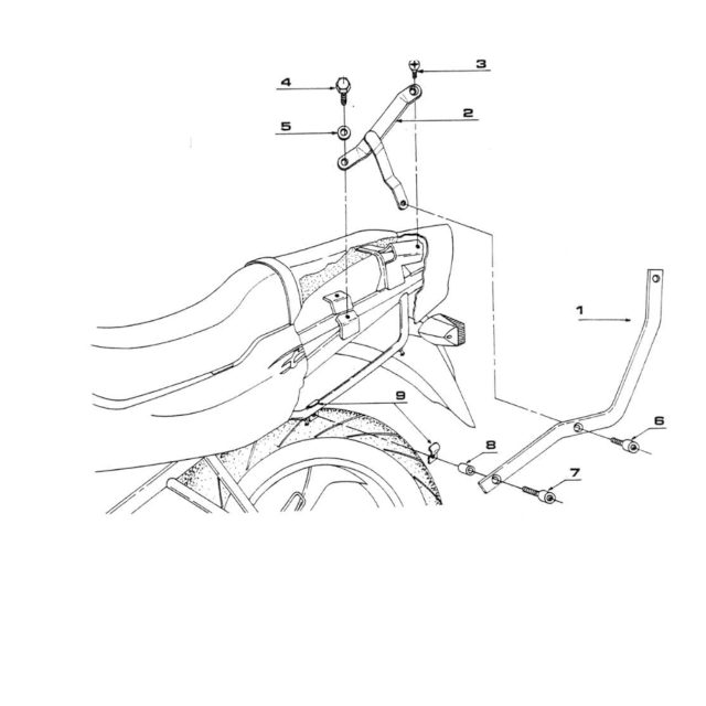 Support de valise Monorack Monokey/Monolock Suzuki Bandit GSF S 600-1200 96-99 GIVI
