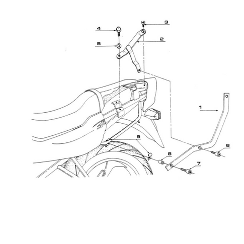 Support de valise Monorack Monokey/Monolock Suzuki Bandit GSF S 600-1200 96-99 GIVI