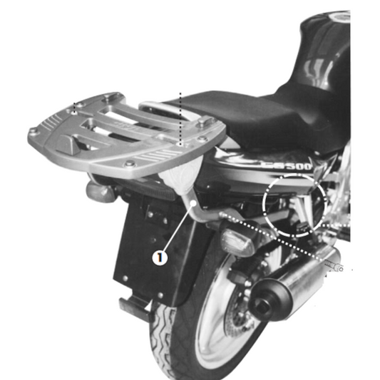 Soporte Maleta Monorack Monokey/Monolock Suzuki GSE-F 500 01-07 GIVI