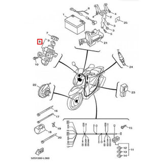 Serrure avec clé Yamaha Xenter 125 14-19