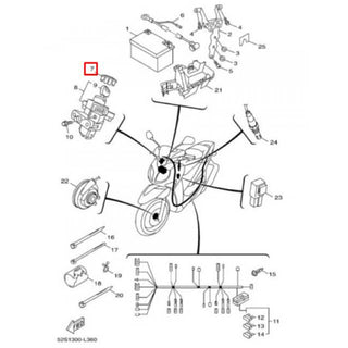 Cache de serrure Yamaha Xenter 125 12-19