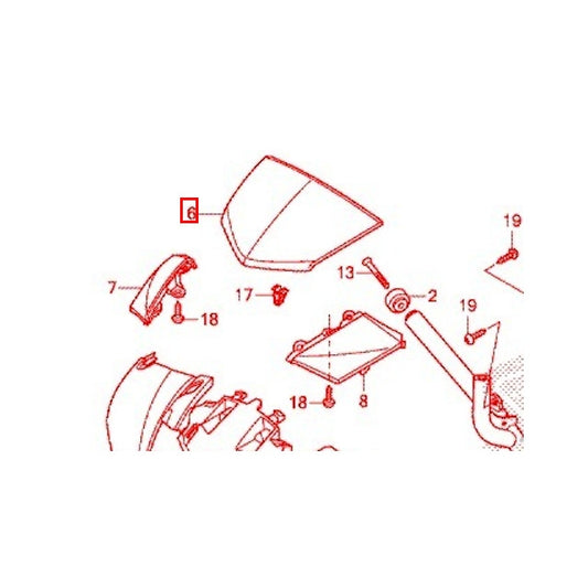 Tapa superior marcador Honda SH 125 2019 - negro 53209-K77-V00ZA