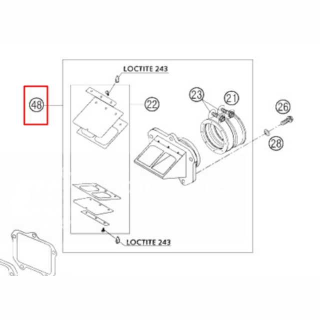 Caja de láminas KTM SX/EXC 250-300 / SX 380