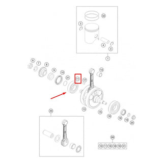 Roulement vilebrequin NJ207ET2XCS42 KTM 250-300 EXC / SX