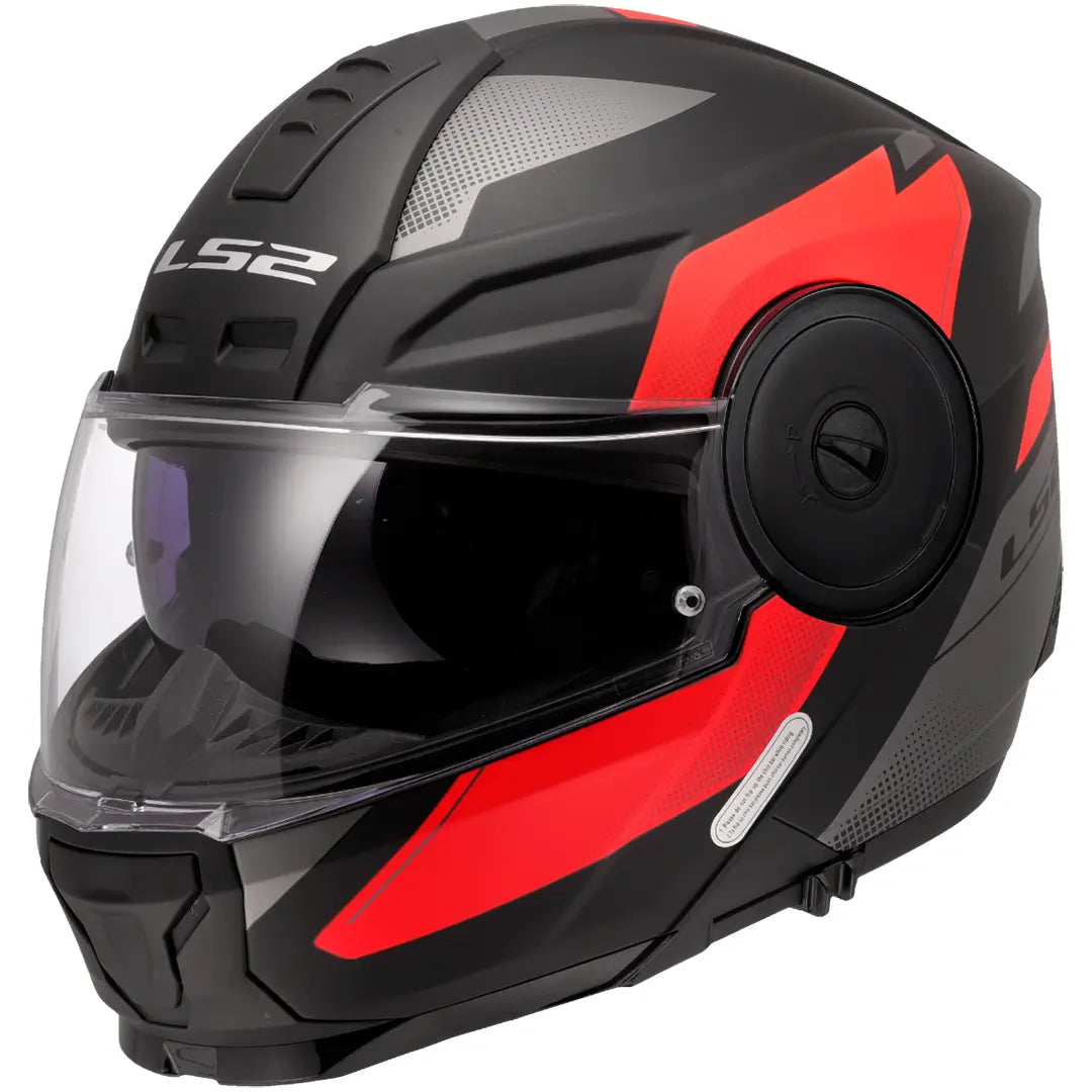 Casque modulable  LS2 FF902 Scope II Duria - Noir/Rouge Mat