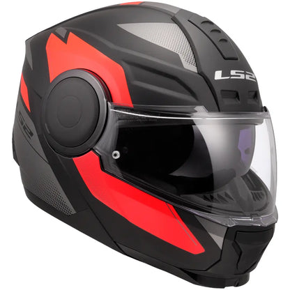 Casque modulable  LS2 FF902 Scope II Duria - Noir/Rouge Mat