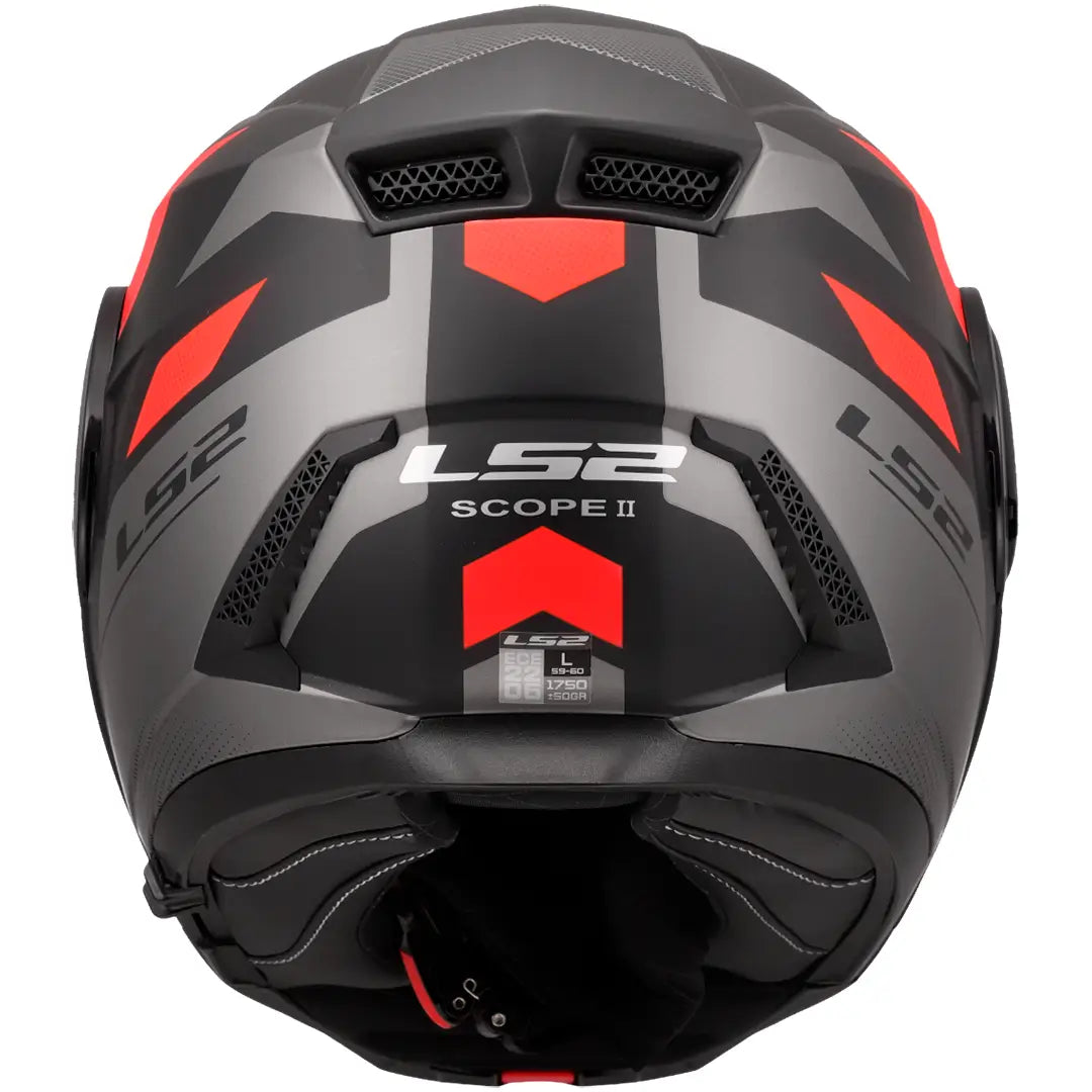 Casque modulable  LS2 FF902 Scope II Duria - Noir/Rouge Mat