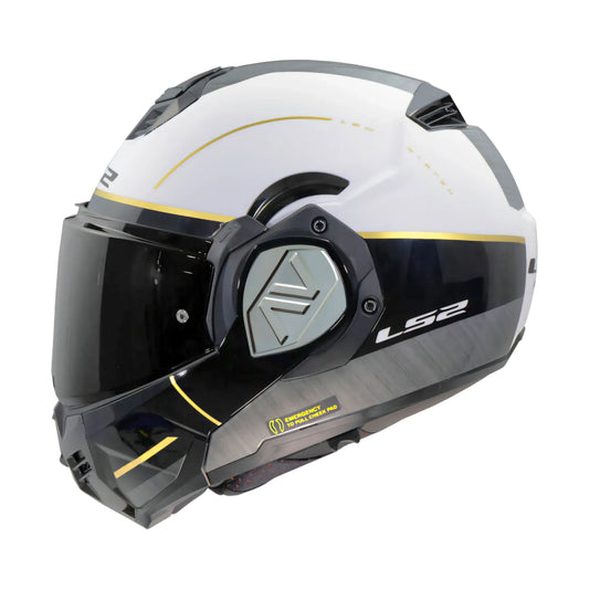Casque modulable LS2 FF906 Advant Iron blanc-noir jeans