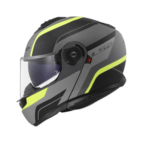 LS2 FF908 Strobe II Monza Modular Helmet matte black-fluor yellow