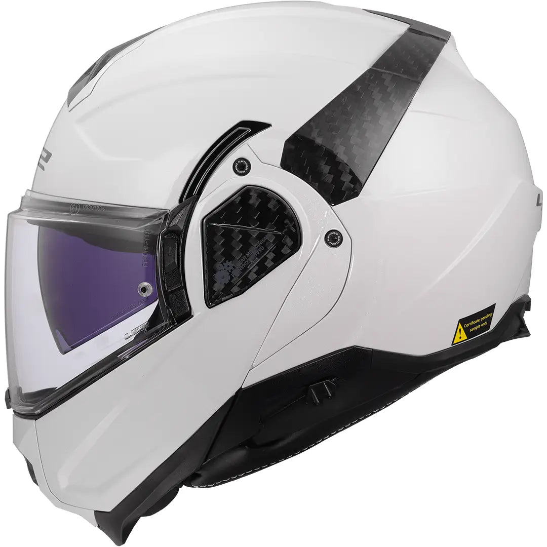 Capacete modular LS2 FF910 Advant II Solid - Branco Brilhante