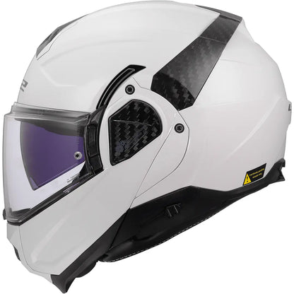 Capacete modular LS2 FF910 Advant II Solid - Branco Brilhante