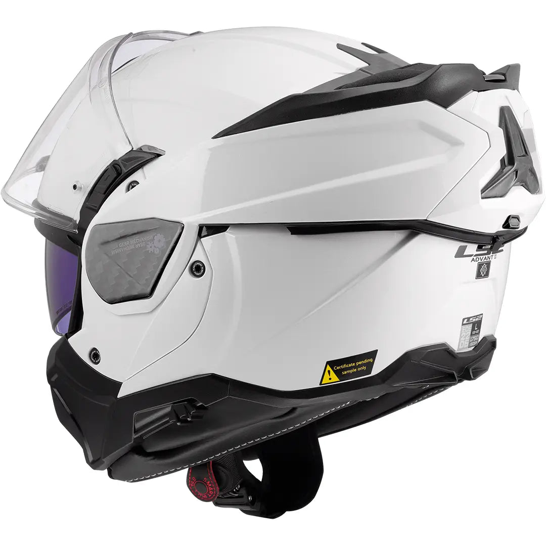 Capacete modular LS2 FF910 Advant II Solid - Branco Brilhante