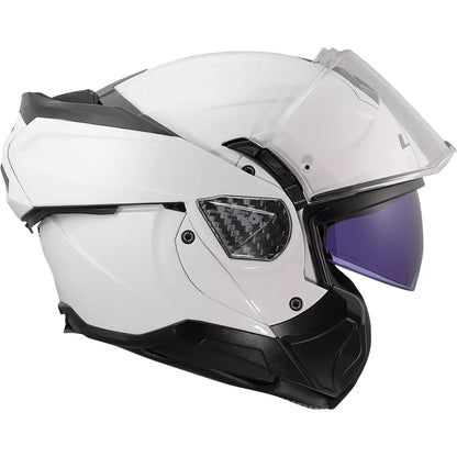 Capacete modular LS2 FF910 Advant II Solid - Branco Brilhante