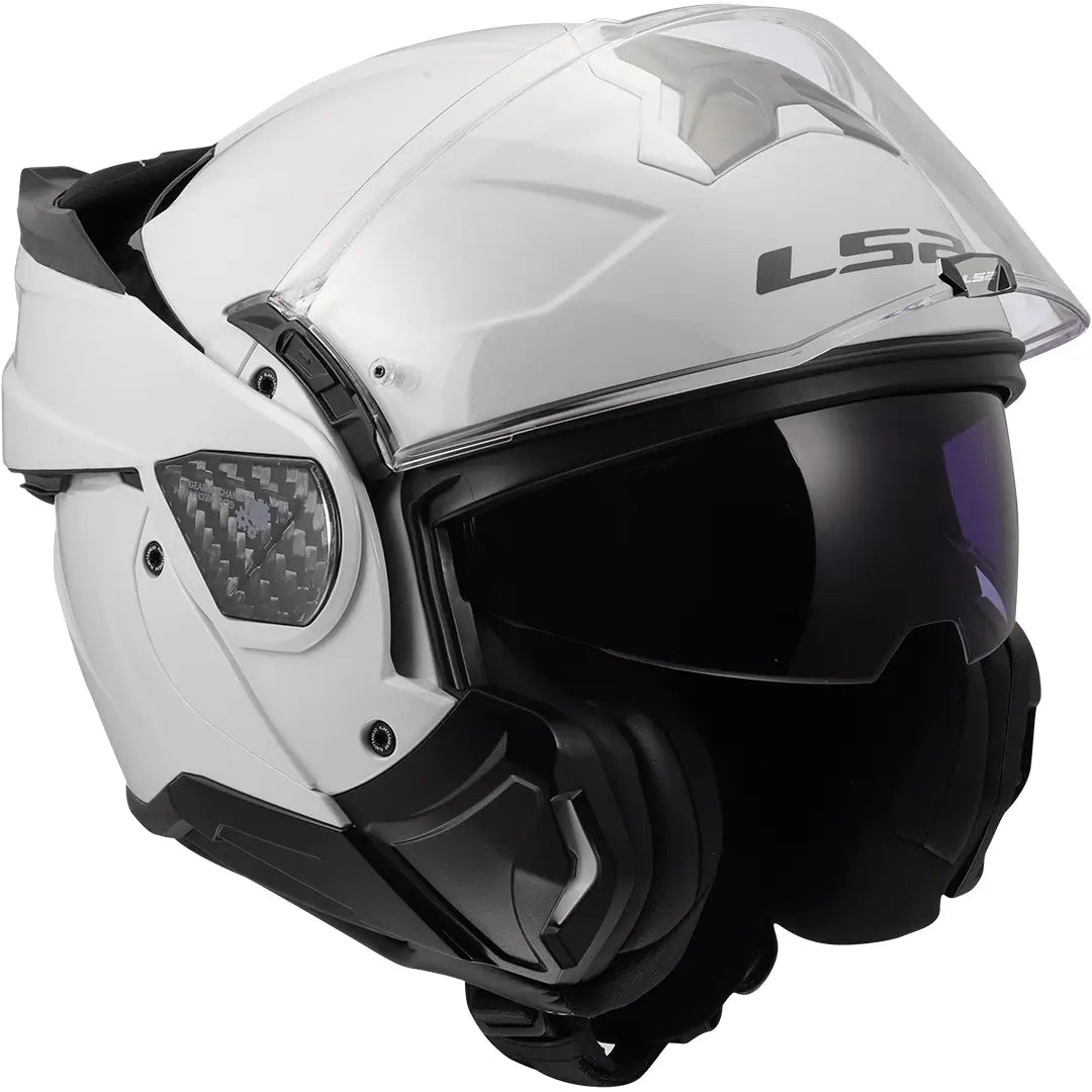 Capacete modular LS2 FF910 Advant II Solid - Branco Brilhante