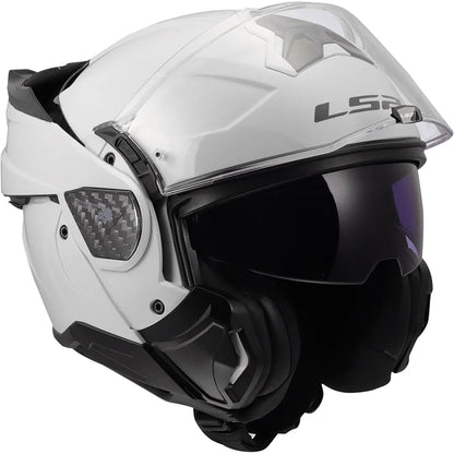 Capacete modular LS2 FF910 Advant II Solid - Branco Brilhante
