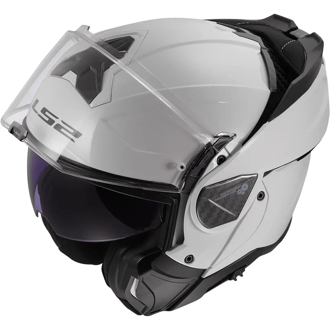 Capacete modular LS2 FF910 Advant II Solid - Branco Brilhante