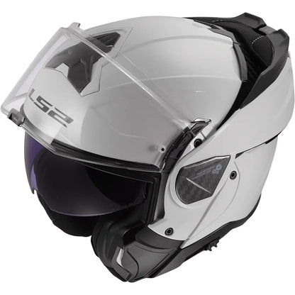 Capacete modular LS2 FF910 Advant II Solid - Branco Brilhante