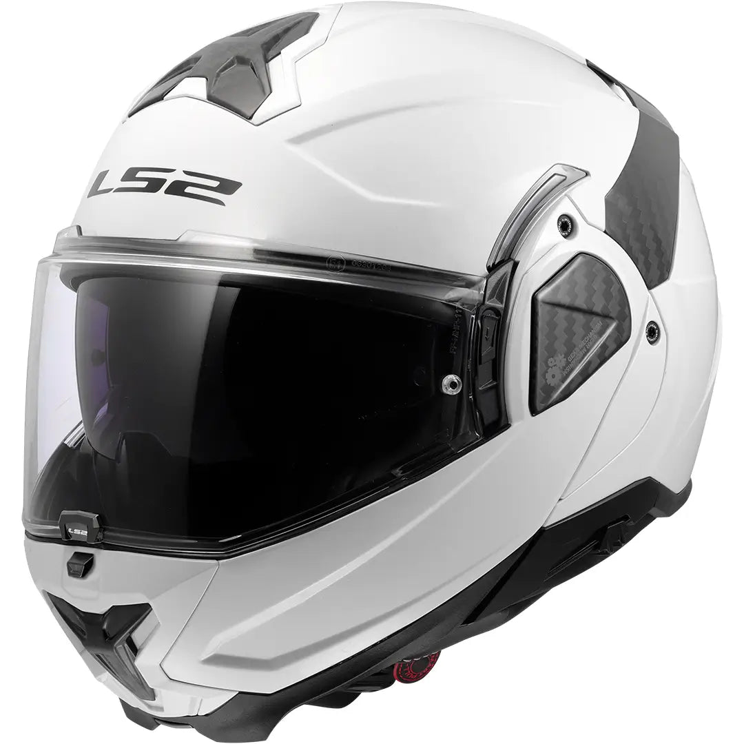 Capacete modular LS2 FF910 Advant II Solid - Branco Brilhante