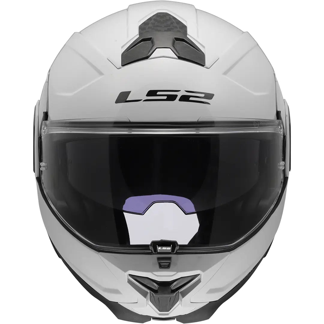 Capacete modular LS2 FF910 Advant II Solid - Branco Brilhante