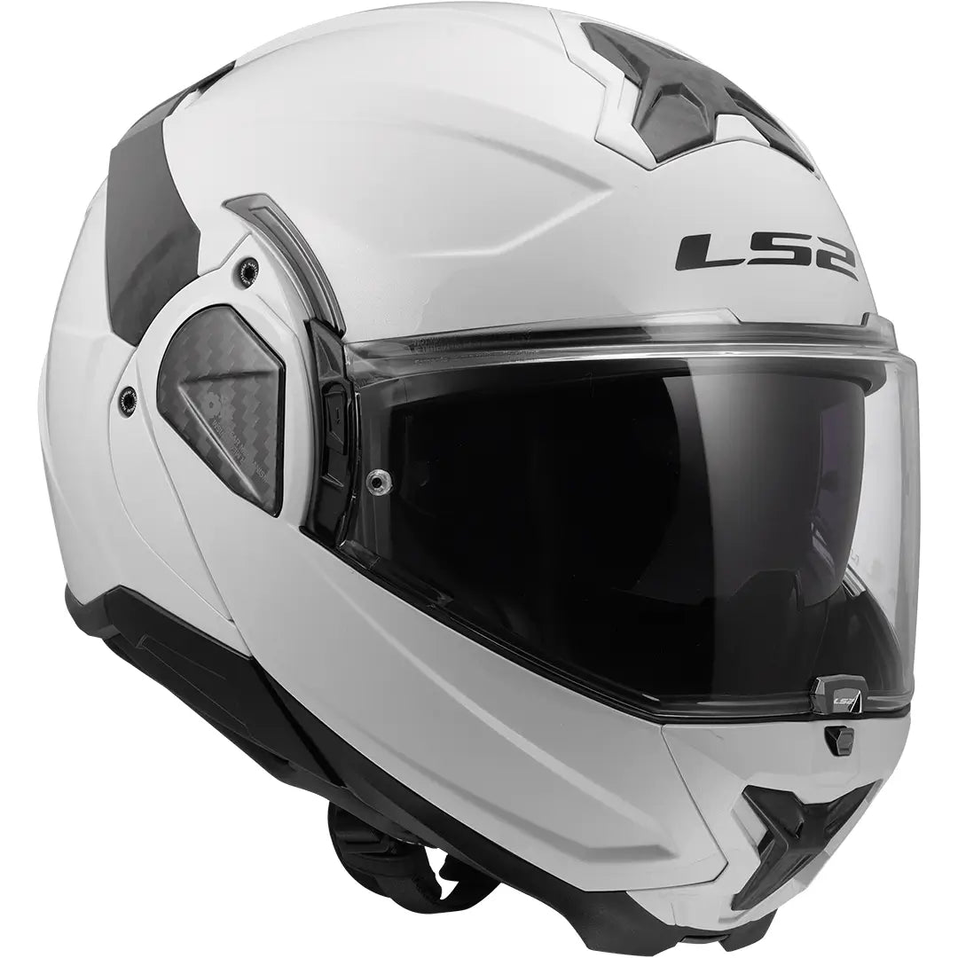 Capacete modular LS2 FF910 Advant II Solid - Branco Brilhante