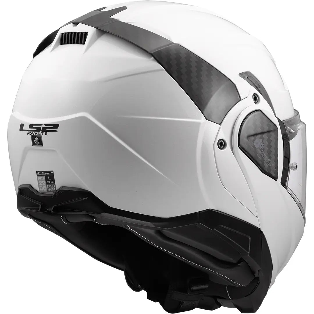 Capacete modular LS2 FF910 Advant II Solid - Branco Brilhante