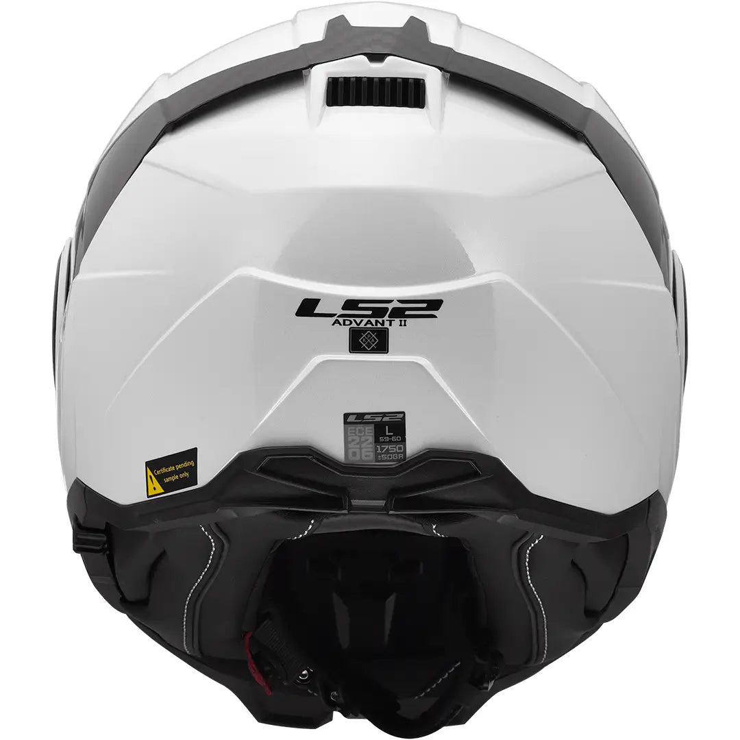 Capacete modular LS2 FF910 Advant II Solid - Branco Brilhante