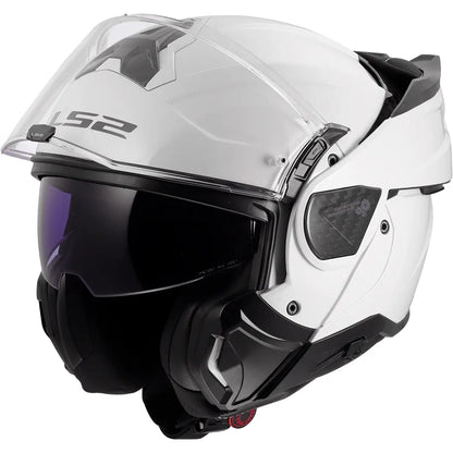 Capacete modular LS2 FF910 Advant II Solid - Branco Brilhante
