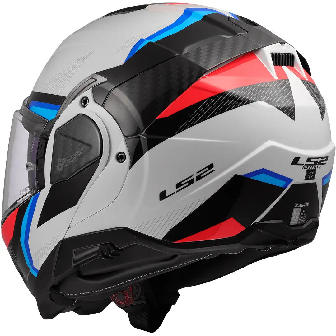Casco LS2 FF910 Advant II Triple - Blanco/Azul/Rojo