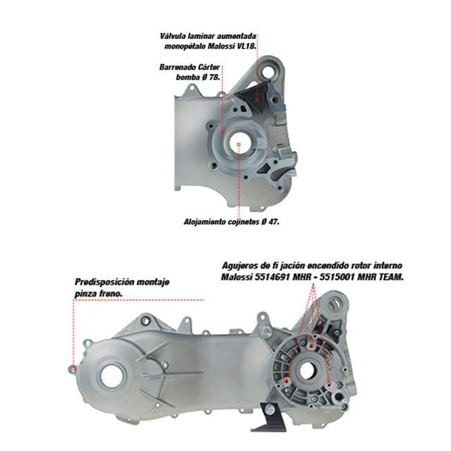 Cárter Malossi MHR RC-One 94cc Minarelli horizontal