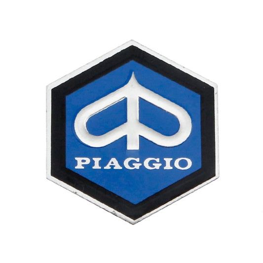 Anagrama frontal hexagonal de chapa 26mm Vespa