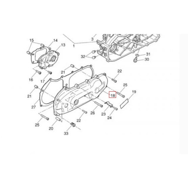 Tapa del cárter Minarelli horizontal Yamaha