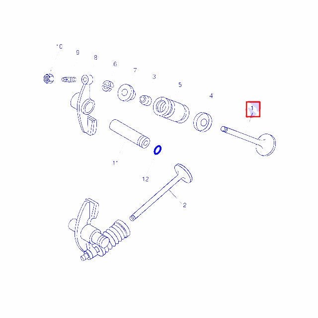 Válvula de escape Yamaha Majesty 125 02-09 5DS-12121-00-00