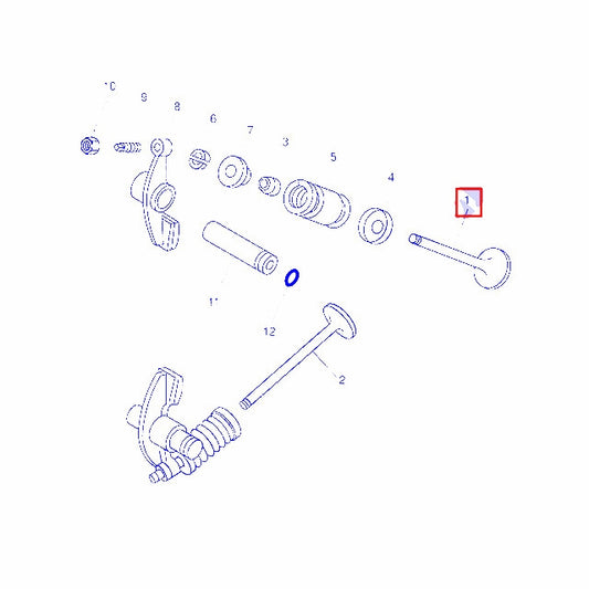 Válvula de escape Yamaha Majesty 125 02-09 5DS-12121-00-00
