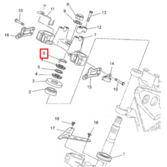 Rondelle spéciale pour té de direction Yamaha Jog R/RR >2003