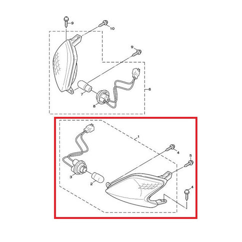 Intermitente delantero izquierdo Yamaha Cygnus X 125 04-05 5MLH33100000